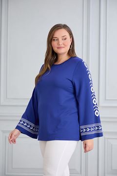 Picture of CURVY GIRL TOP WITH WHITE DESIGN